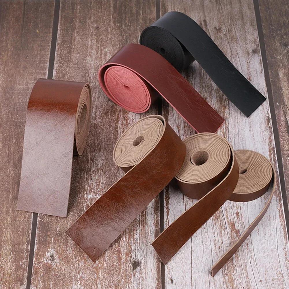 DIY Винтажная Микрофибра Коровья Кожа Полоска Ручная Работа Ремесло Одежда Сумка 2М Глянцевые Кожаные Ремни Принадлежности Для Изготовления Аксессуары