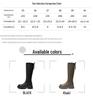 M95005 Long Knight Boots: Simple Zipper, Thick Sole, Height Increase, All-Match for Autumn/Winter.