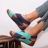 Large Size Wide Strip with Beach Slope Heel Thick Sole Fish Mouth Sandals Summer New Rocking Shoes