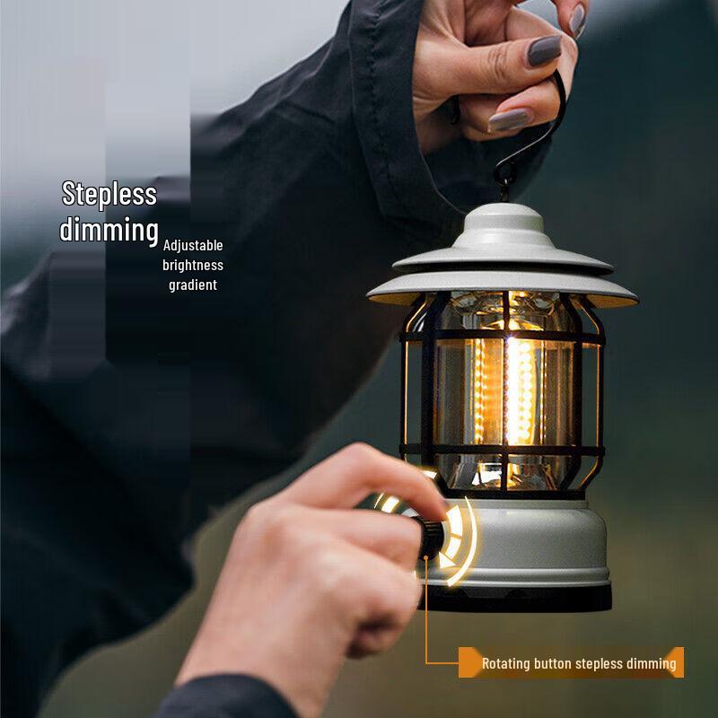 Винтажный уличный туристический фонарь с эффектом пламени