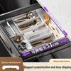 Kitchen Cutlery & Utensil Drawer Organizer with Built-in Compartments