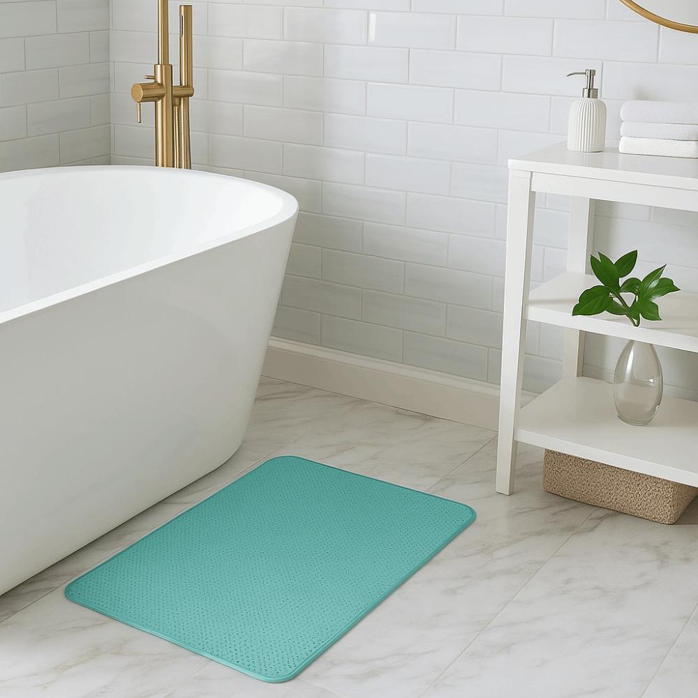 Textured Surface Non-Slip Bath Mat Machine Washable Shower Mat Easy Clean Bathtub Mat Spa