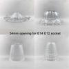 Clear 34mm Opening Glass Lampshade Replacement for E14 Screw Socket Holder,3.4cm Fitter Lamp Shade for E12 Candle Lighting Cover