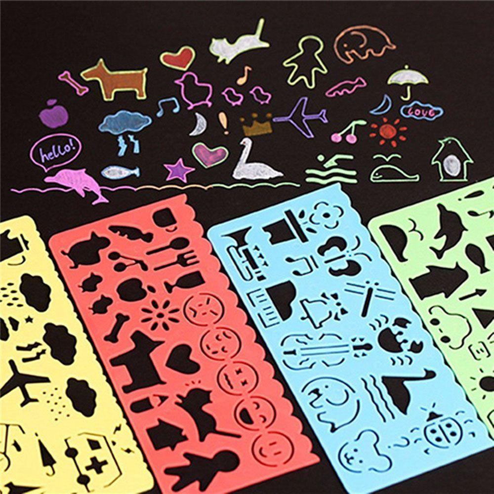 Доска для рисования Мультяшный Спирограф Школьные принадлежности для рисования Пластиковые линейки для рисования Шаблон для рисования