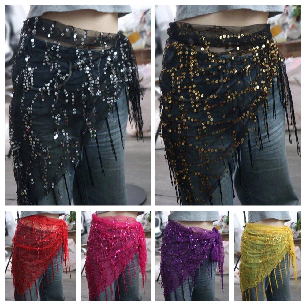 Tassel Belly Dance Hip Scarf Triangular Dancer Skirt Dance Belt Women Waist Chains  Latin Dancer