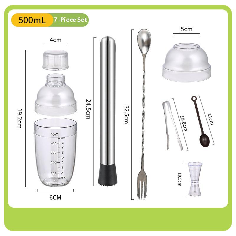 500мл//1000мл Шейкер для коктейлей Мартини Ручной Шейкер Стакан Со шкалами Чай с молоком Вино Шейкер для напитков Домашний бар Инструмент бармена Набор барной посуды