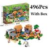 Игрушка-конструктор высокой сложности, совместимая с Lego Minecraft Village Boy Puzzle Assembly