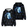 Unisex Shadow Milk Cookie Plush Anime Hoodie Tie Dye Sweatshirt Cartoon Printed Streetwear Hoodies for Couples Men Women
