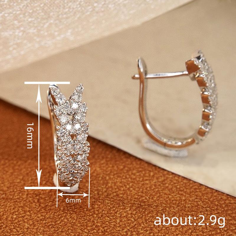 Xiaomi Huitan Fresh Style Silver Color Hoopearrings for Women Elegant Wedding Engagement Fashion Fancy Cubic Zirconia Party Jewelry