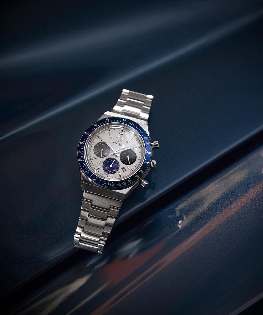 Taimaegseu Q Timex Chronograph Subdial Metal Watch 40Mm