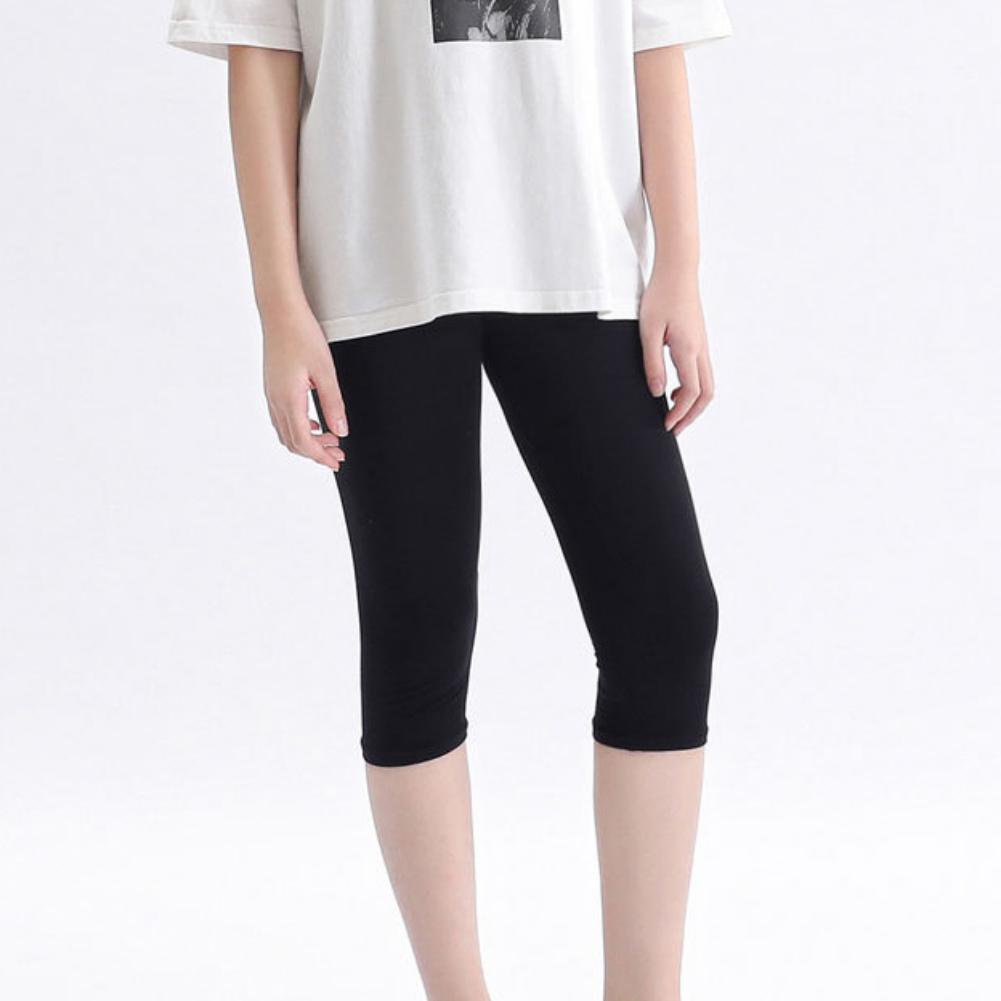 Защитные штаны для девочек, однотонные эластичные детские шорты