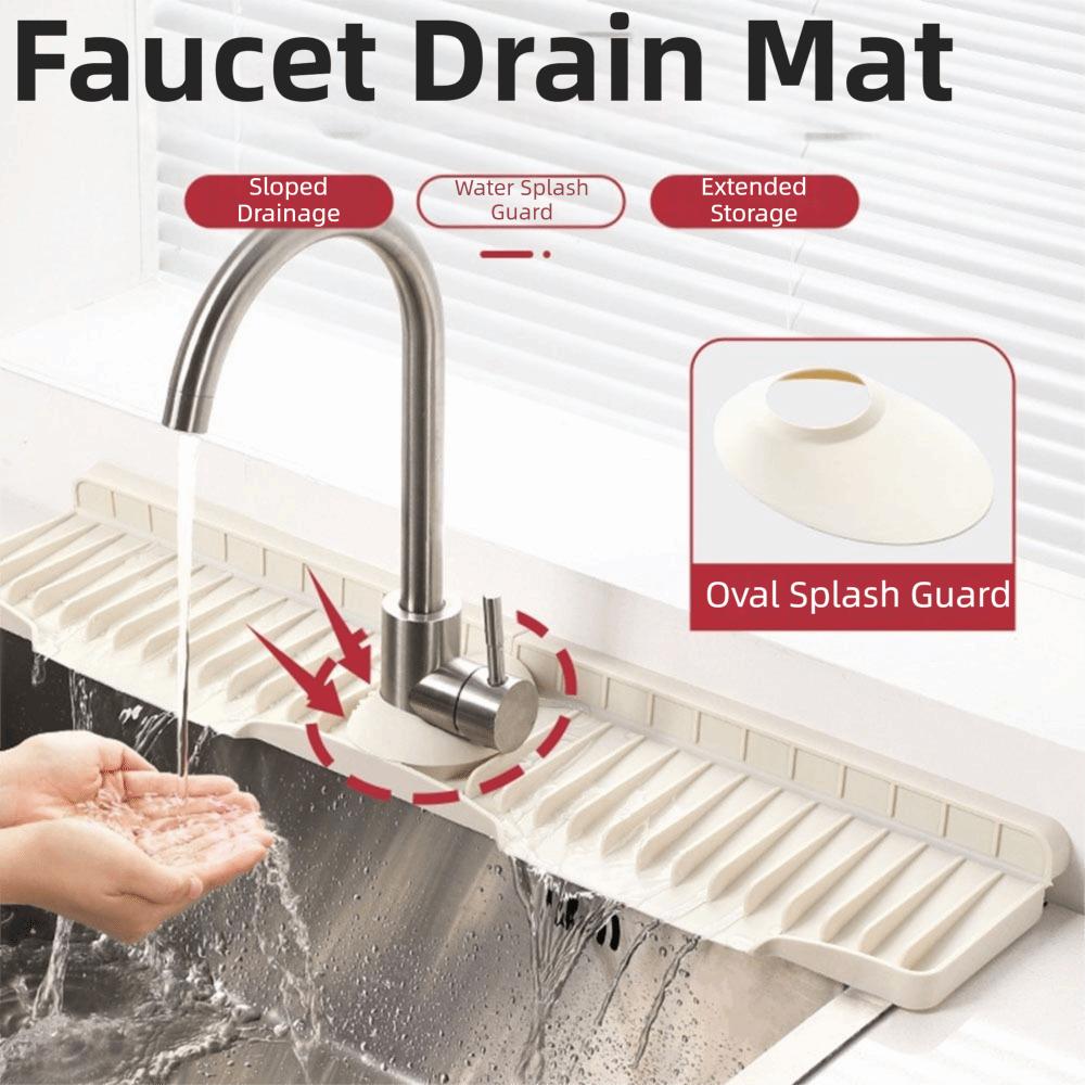 Splash-Proof Kitchen Sink Draining Pad Easy Clean Sink Splash Pad  Bathroom Use