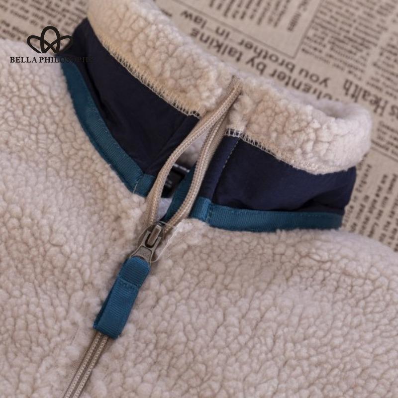 Флисовое пальто в американском стиле для улицы, мужское и женское утолщенное двустороннее флисовое пальто на флисовой подкладке из овечьего флиса, модная куртка, верхнее пальто