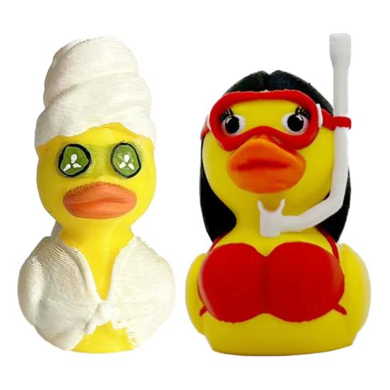 1/2 шт. Фигурка ныряющей утки, напечатанная на 3D-принтере, статуэтка утки для СПА, мультяшная скульптура животного, украшение для дома, офиса, рабочего стола