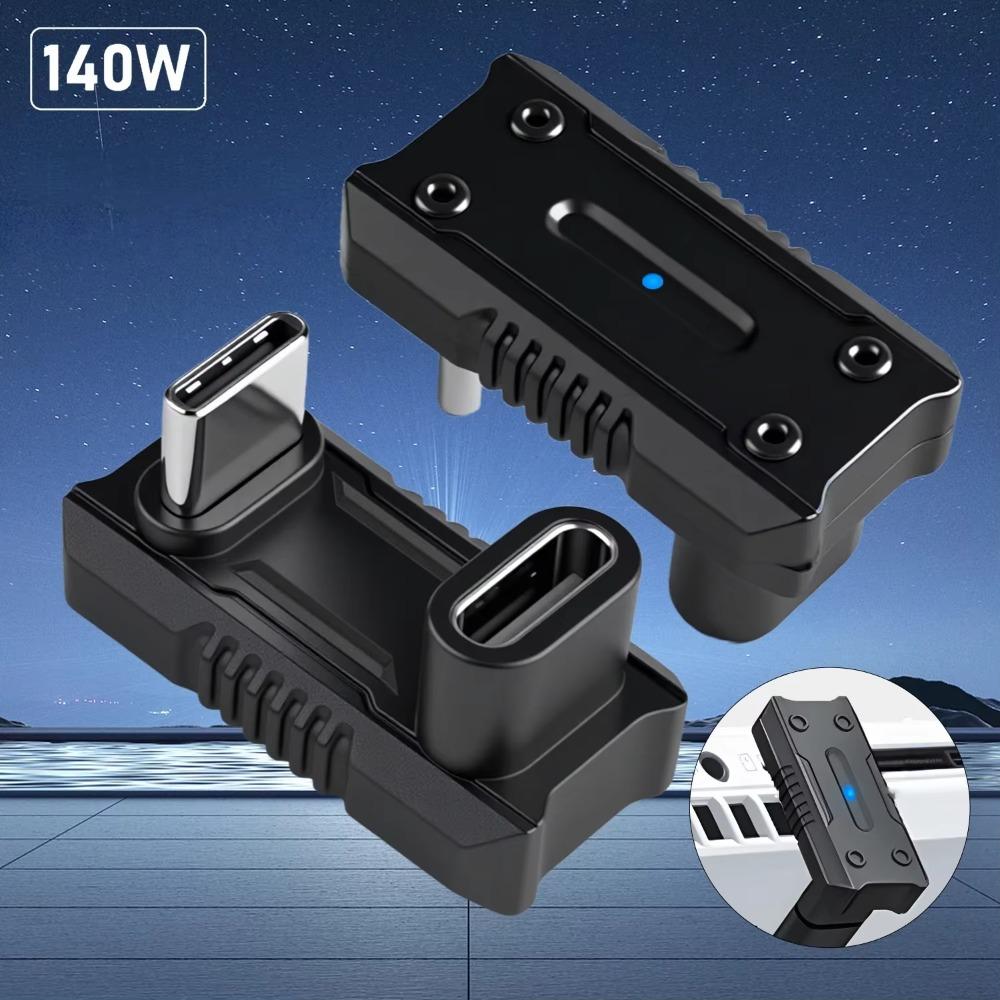 180 Degree U-shaped USB-C Male-Female Adapter 140W PD 20Gbps 8K@60Hz Converter for ROG Ally Switch2 Steam Deck Game Accessories