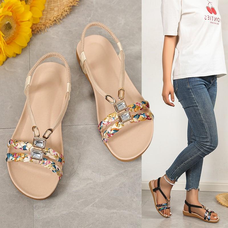 Women Sandals Summer Women Shoes Soft Sole Wedge Sandals Boho Fashion Beach Flip Flops Shoes Sandals Sandalias Planas