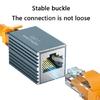 Durability Metal RJ45 Cable Coupler Ethernet Coupler Connectors Reduces Signal Interferences in Home or Office Environment