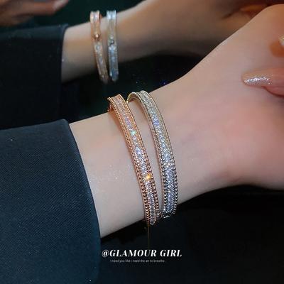 Легкий роскошный браслет из высококачественного циркона. Индивидуальный минималистичный элегантный браслет. Браслет с модным дизайном в европейском и американском стиле.