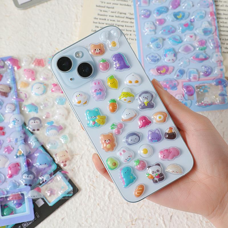 Японский мультфильм 3D полый рельеф DIY декоративные наклейки для детских стаканов чехлов для телефонов планировщиков поделок