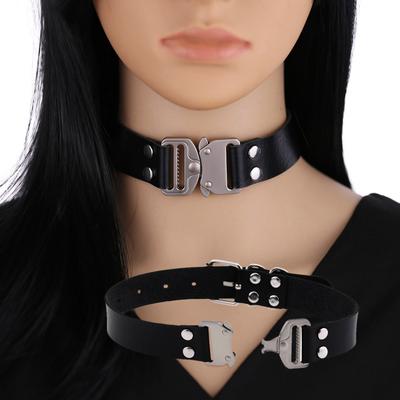 Harajuku Choker Eye-splice Buckle Ожерелье PU Кожа Косплей Аниме Ожерелья Воротник Готический Ювелирные Изделия Подарок