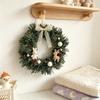 Realistic Artificial Green Pine Wreath Green Christmas Door Wreath  Outdoor Front Door