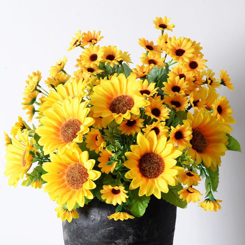 Bouquet Single Sunflowers Artificial Flower For Wedding And Decoration Home