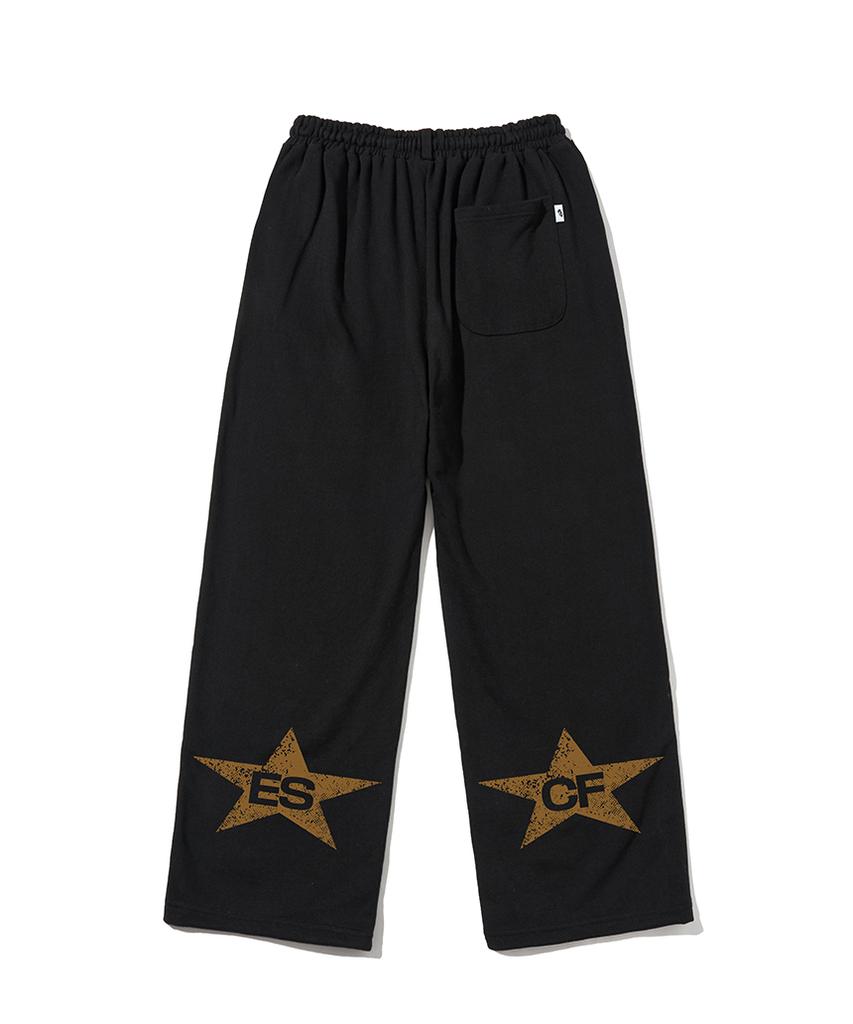 ESCAPEFROM Escf Double Star Print Sweatpants Black