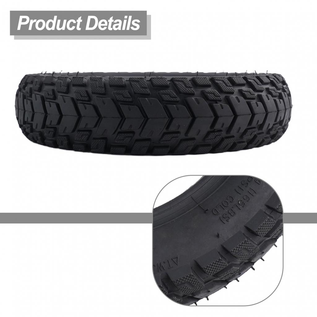 1pc Tubeless Tyre About 550g Black Rubber 10x2-6.1