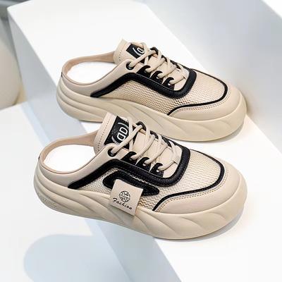 Мода Мода Женские Полушлепанцы Лето Новые Ажурные Дышащие Женские Повседневные Туфли Легкие Сандалии на Мягкой Подошве Zapatos Mujer