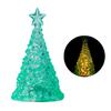 Рождественский ночник, акриловая рождественская елка, светодиодное украшение, блестящая настольная фигурка, мини-праздничный красочный светильник для домашнего декора спальни
