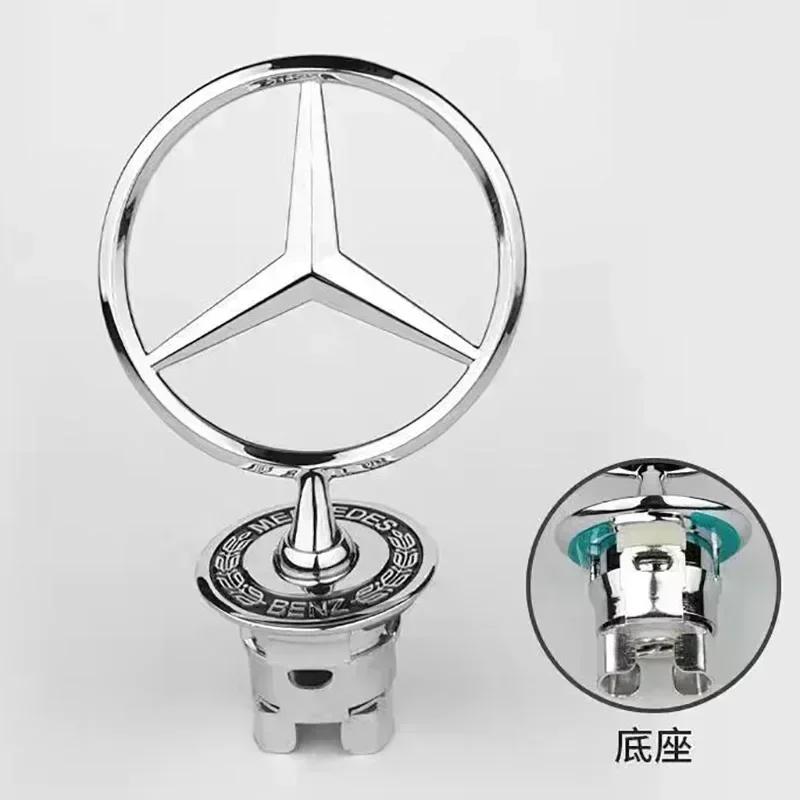 Zinc Alloy Car Front Hood Emblem Bonnet Label Badge Decal For Mercedes Benz C E S Class W204 W205 W212 W213 W211 W220 W222 W223 BK1