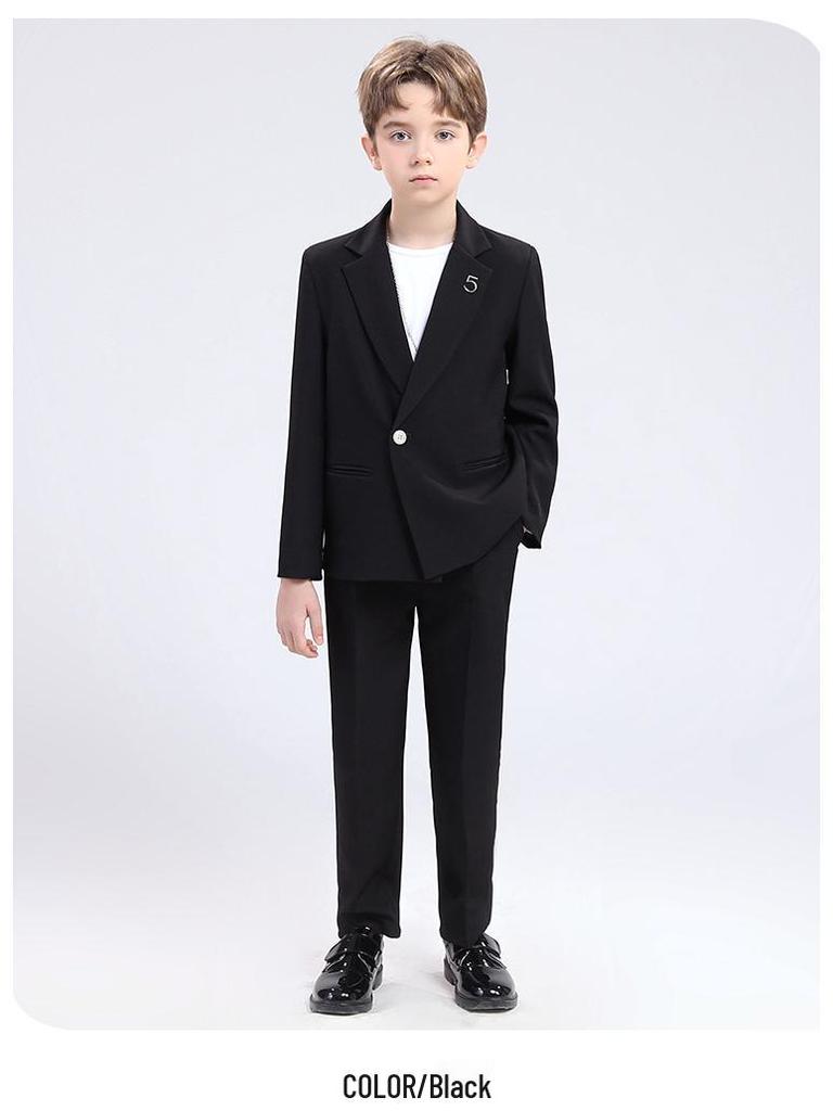 Boy's Handsome British-Style Formal Birthday Suit & Blazer for Photography and Flower Boy