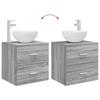 Bathroom Cabinet Set 5 pcs Grey Sonoma Wood Based Material
