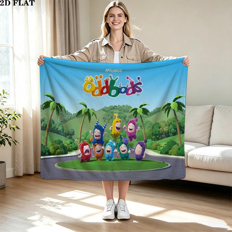 oddbods Print Flannel Blanket High Quality Warm Comfortable Cover for All Seasons Perfect for Gifts Home Decor