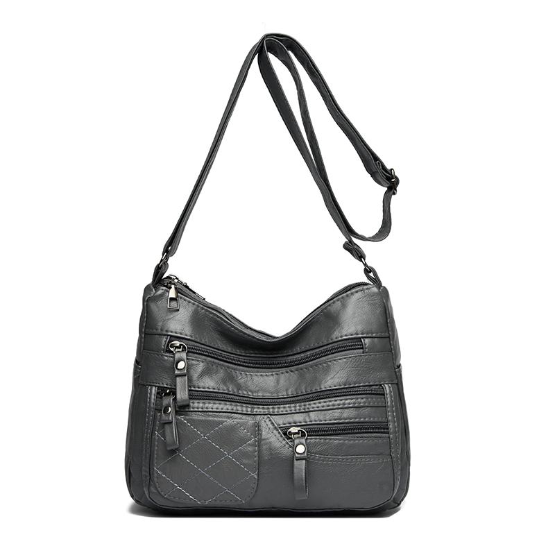 Большая вместительная сумка через плечо женская сумка через плечо многослойная ПУ сумка для мам среднего возраста