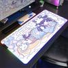 RGB Новый Большой Милый Мультяшный Коврик для Мыши Девочка Нескользящая Резина Офисная Декорация Коврик для Мыши Кавайи Аниме Настольный Коврик Коврик для Комнаты Клавиатурный Коврик