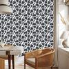 Cow Patches Wallpaper Navy Blue and Light Gray for Living Room and Bedroom 50x1000