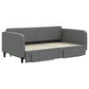 VidaXL Daybed with Trundle and Drawers Dark Grey 90x190 Cm Fabric 3196863
