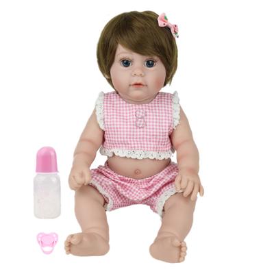 17-дюймовая кукла-реборн, розовая принцесса, девочка, полностью виниловая, реалистичная, силиконовая, детская игрушка