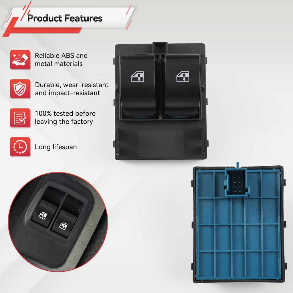 Car Power Window Control Switch Button 735461275 For Peugeot Bipper Tepee Citroen Nemo Fiat Fiorino FT91954 662424 WS228 6490.G8