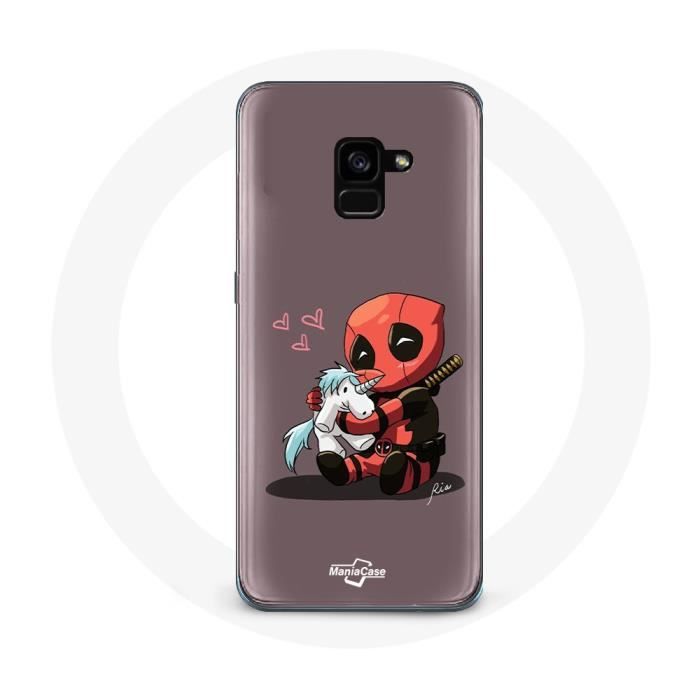 Coque pour Samsung Galaxy A8 Plus DeadPool unicorn licorne