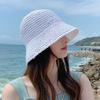 Женская шляпа от солнца, однотонная, устойчивая к ультрафиолетовому излучению, шляпа рыбака, дышащая, плетеная, складная, соломенная шляпа, кепка для защиты от солнца на открытом воздухе