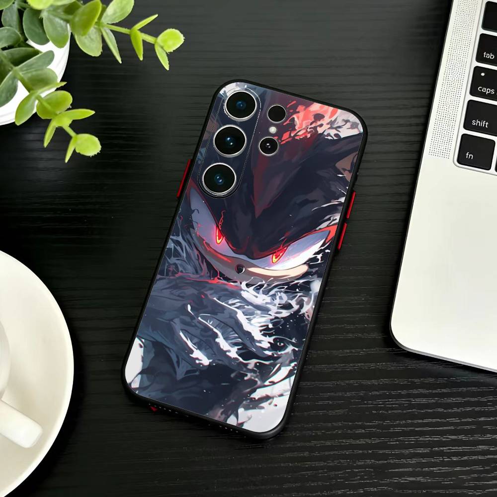 Hedgehog Knuckles Phone Case For Samsung S26,S25,S24,S23,S22,S21,S20,S30,Ultra,Plus,Fe,Note,5G Black Cover