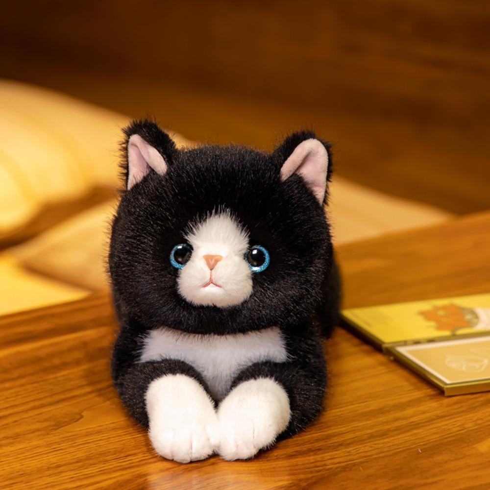 Cuddly Lifelike Cat Doll Lovely Simulation Stuffed Cat  Desktop Decoration