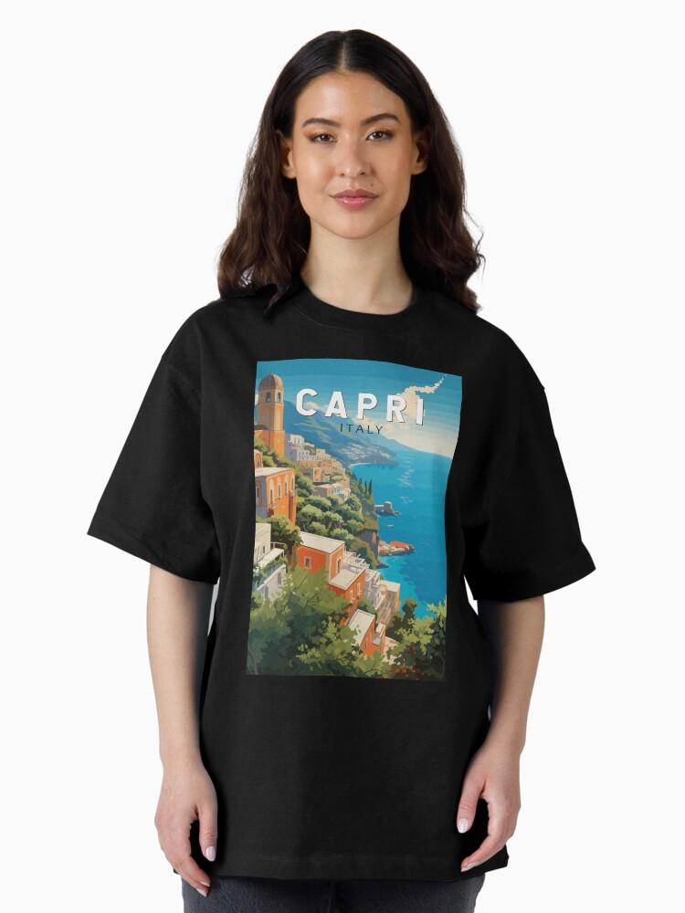 Peppino di Capri Capri Italy Travel Art Vintage Oversized T-Shirt