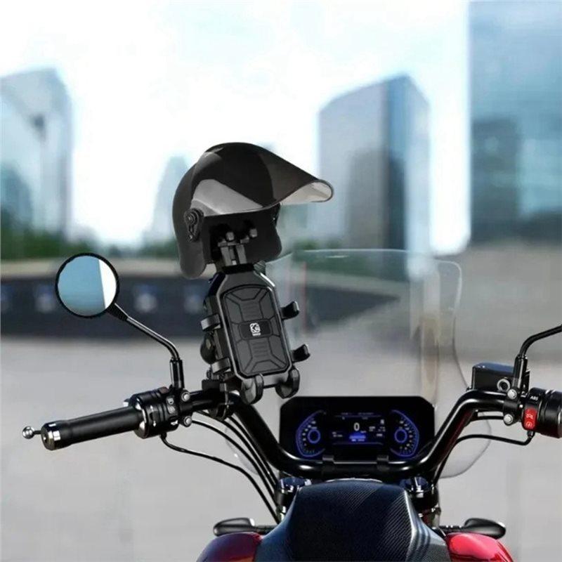 Motorcycle Phone Mount With Sunshade Helmet Holder Waterproof Mobile Mount For Motorcycle Accessories