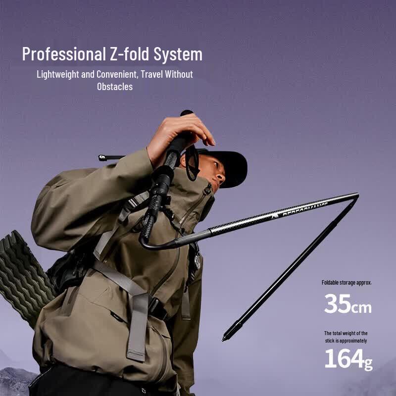 Pelliot Wing 3K Carbon Fiber Folding Hiking Pole