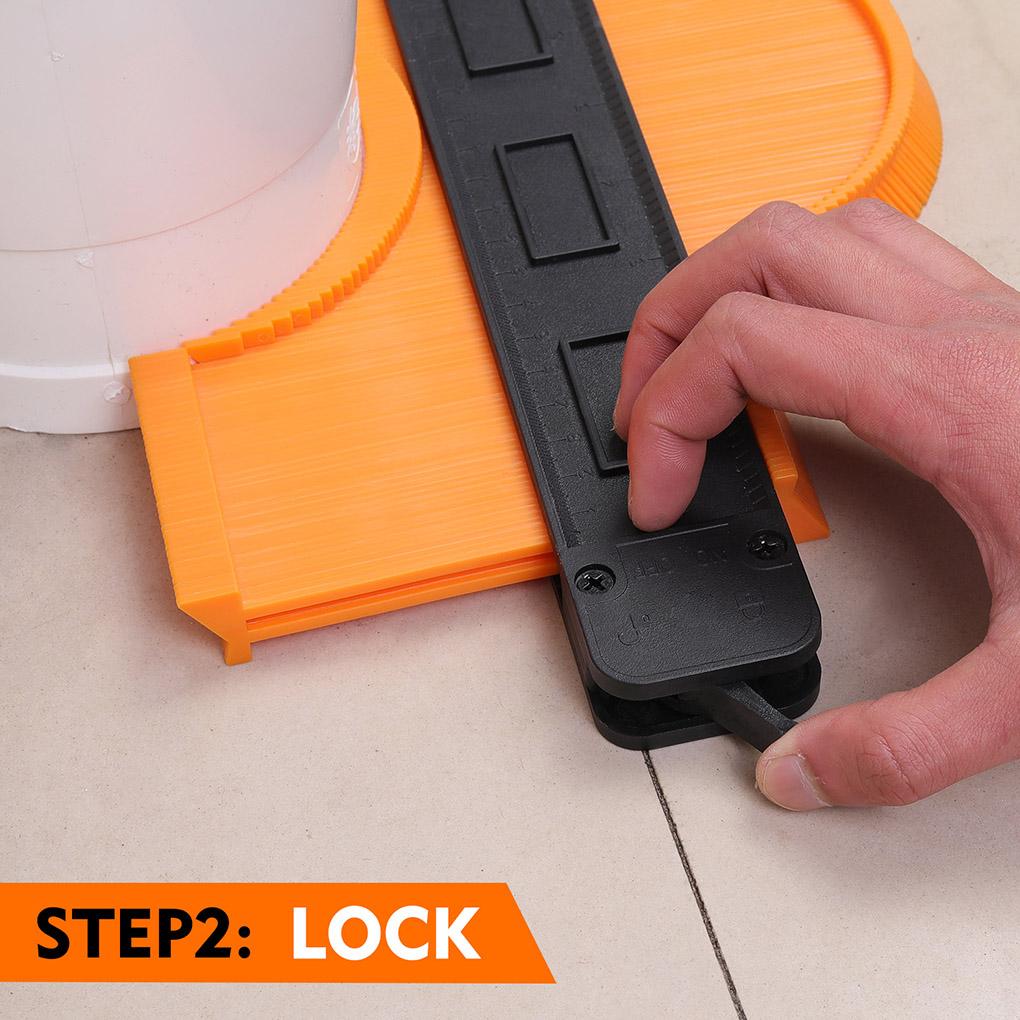 Деревянный профильный шаблон для формирования кромок, плиточный, для измерения дерева, линейка с фиксатором, 10 дюймов