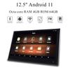 2Pcs 12.5inch Car Android 11 Touch Screen Headrest Monitor 4+64GB WIFI Bluetooth