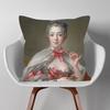 European Royal Lady Madame Woman Beauty Portrait Painting Cushion Cover Rococo Style Decorative Pillows For Sofa Xcm
